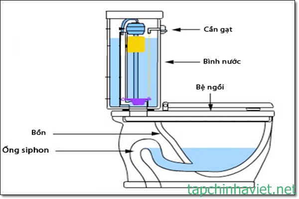 bồn cầu h&ocirc;i do ống tho&aacute;t kh&iacute;